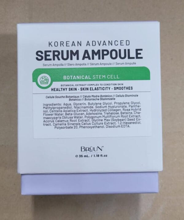 BRÜUN SC - Control Stem Cell Ampoule - Micro Needling Korean Serum Booster for Face and Body to Use with and without Derma Pen Microneedling Skin Care Serum 1.18 fl.oz