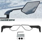 2X Black Motorcycle Adjustable Rearview Side Mirrors Rearview Wind Wing Mirror