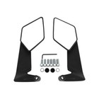 2X Black Motorcycle Adjustable Rearview Side Mirrors Rearview Wind Wing Mirror