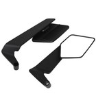 2X Black Motorcycle Adjustable Rearview Side Mirrors Rearview Wind Wing Mirror