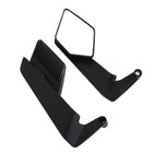 2X Black Motorcycle Adjustable Rearview Side Mirrors Rearview Wind Wing Mirror