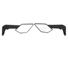 2X Black Motorcycle Adjustable Rearview Side Mirrors Rearview Wind Wing Mirror