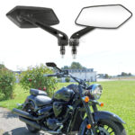2PCS For Suzuki Boulevard C50 C50T C90 Black Motorcycle Rearview Side Mirrors US