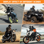 2PCS For Suzuki Boulevard C50 C50T C90 Black Motorcycle Rearview Side Mirrors US