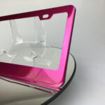 New Powder Coated Hot Pink Stainless Steel License Plate Frame Holder Bracket