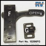 ATWOOD STYLE screen door latch Part No. 15296FG (sub parts of 10-15296A)