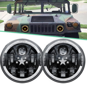 2X 7'' inch LED Headlights Plug & Play For Truck M998 M923 M35a2 Humvee Headlamp