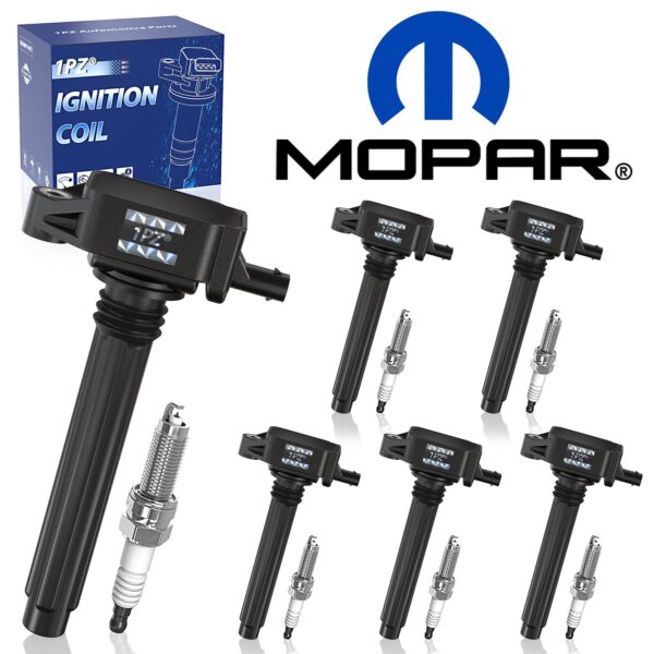 6 Set MOPAR Ignition Coil Spark Plug Chrysler Jeep Dodge Ram 3.6L V6 #5149168AH