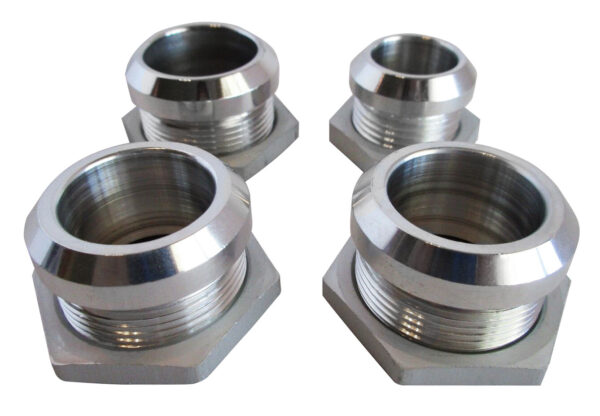 AC & Heater Through Firewall Hose Rings Set Kit #6 #10 & 5/8" Aluminum Polished