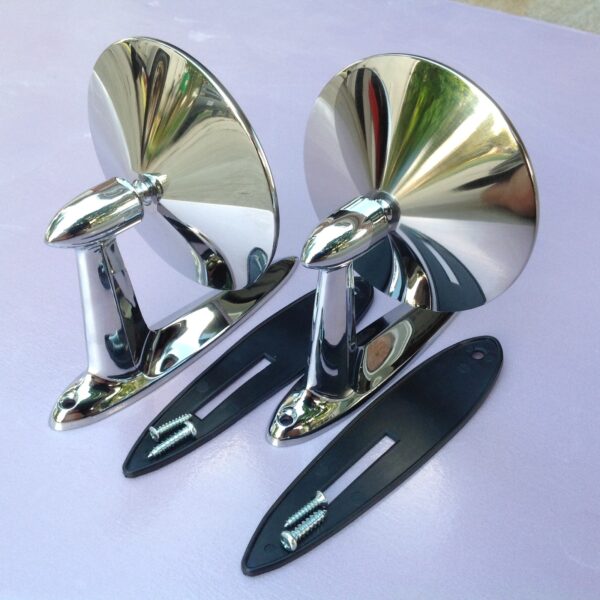 1966 1967 1968 1969 AMC American Rogue Rambler Mirrors Pair (2) chrome/stainless
