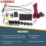 High 3500-CFM 16"Inch Electric Radiator Cooler Fan Thermostat Relay Switch Kits