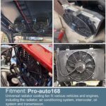 High 3500-CFM 16"Inch Electric Radiator Cooler Fan Thermostat Relay Switch Kits