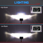 4x For Ford Mustang 1979-1986 DOT 4x6" Square LED Headlights Hi/Lo Beam With DRL