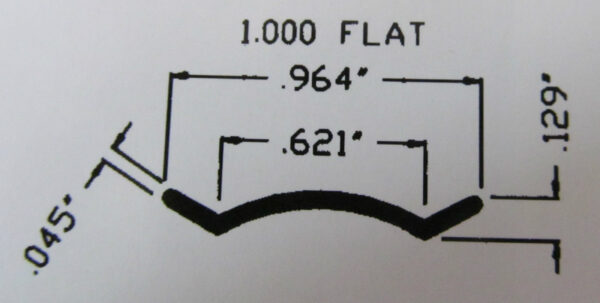 1" x 100 FT Pebble Beige Vinyl Insert Trim Screw Cover RV Boat Camper Trailer