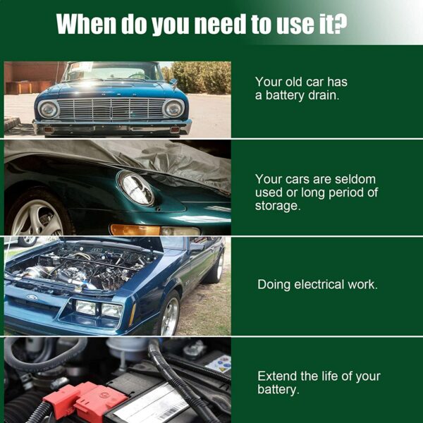 2x Battery Terminal Quick Disconnect Switch Side Post Battery Shut/Cut Off Brass