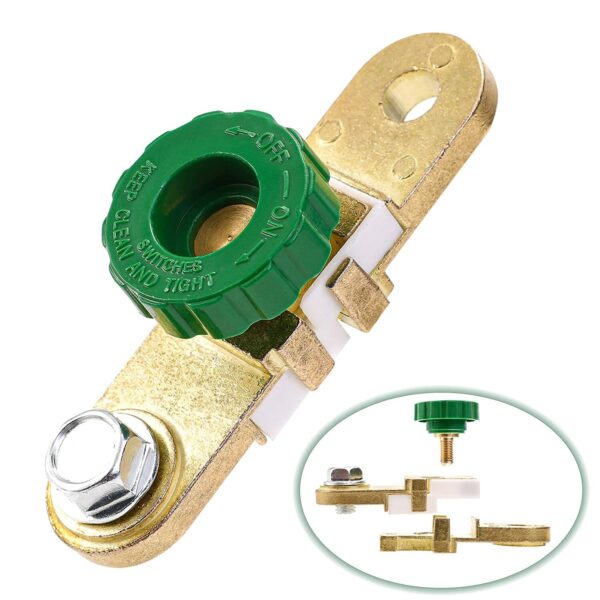 2x Battery Terminal Quick Disconnect Switch Side Post Battery Shut/Cut Off Brass