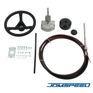 16 Ft Boat Rotary Steering System Outboard Kit SS13716 Marine With 13.5" Wheel