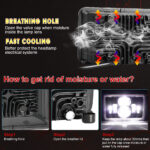 4x For Ford Mustang 1979-1986 DOT 4x6" Square LED Headlights Hi/Lo Beam With DRL