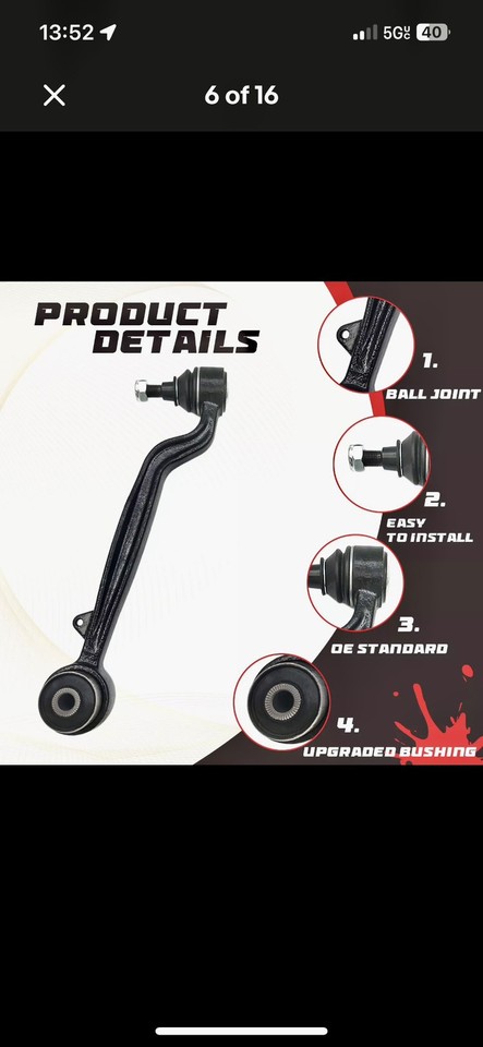 8Pcs Control Arm Ball Joint Sway Bar Link Kit Front Upper Lower for Land Rover